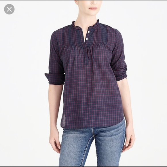 J Crew Mercantile Poplin Popover Shirt 